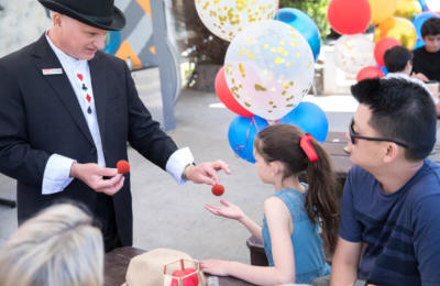 George Stas performing close up magic 